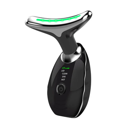 Masajeador facial térmico LED Nucarna en color negro