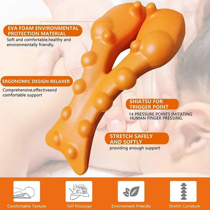 Relajador Cervical Nucarna - detalle de los puntos de presión y material EVA