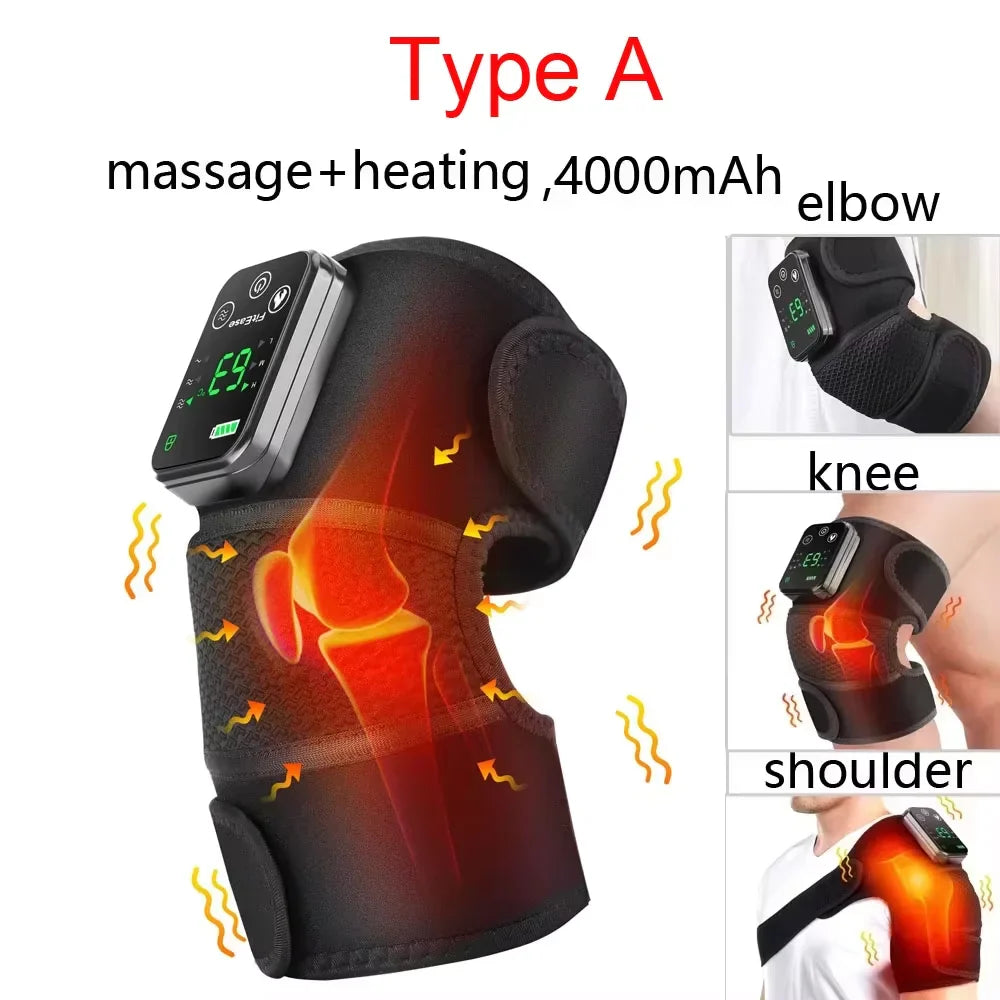 Masajeador térmico Nucarna 3 en 1 - uso en codo, rodilla y hombro, version negra