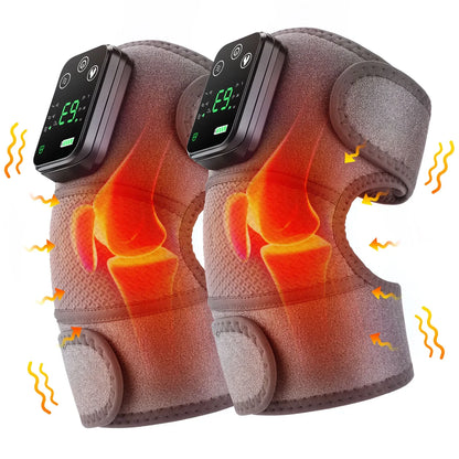 Masajeador térmico Nucarna - par de almohadillas de rodilla con pantalla de control
