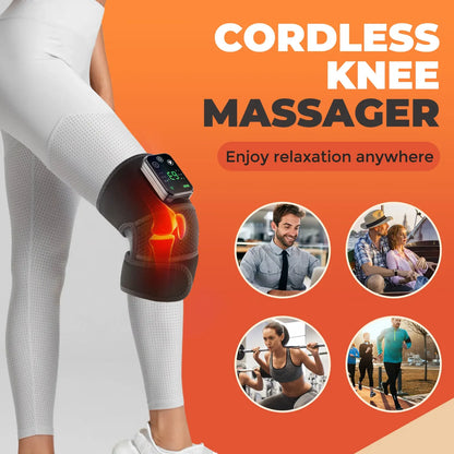 Masajeador térmico Nucarna inalámbrico, uso diario en rodilla